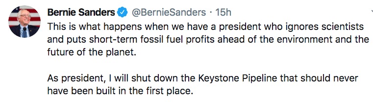 Sen. Bernie Sanders, tweet, 2019.10.31.