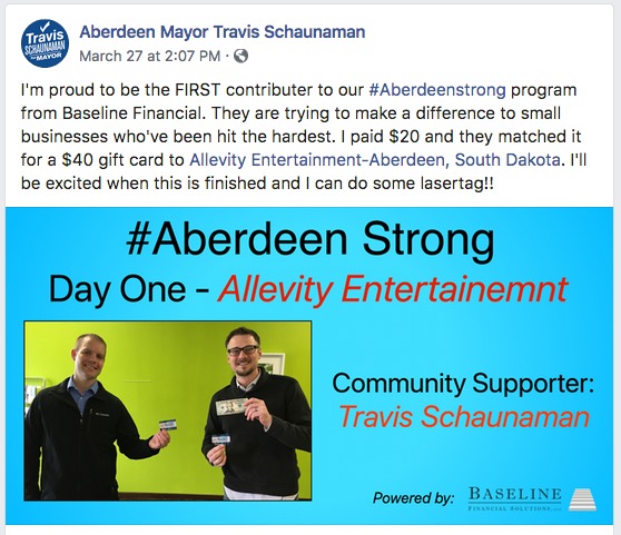 Mayor Travis Schaunaman FB Allevity 20200327