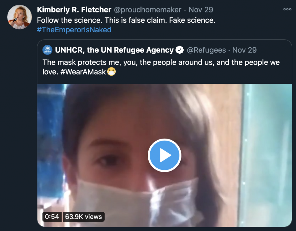 Kimberly Fletcher, tweet, 2020.11.29.