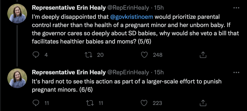 Rep. Erin Healy, Twitter, 2022.03.25.