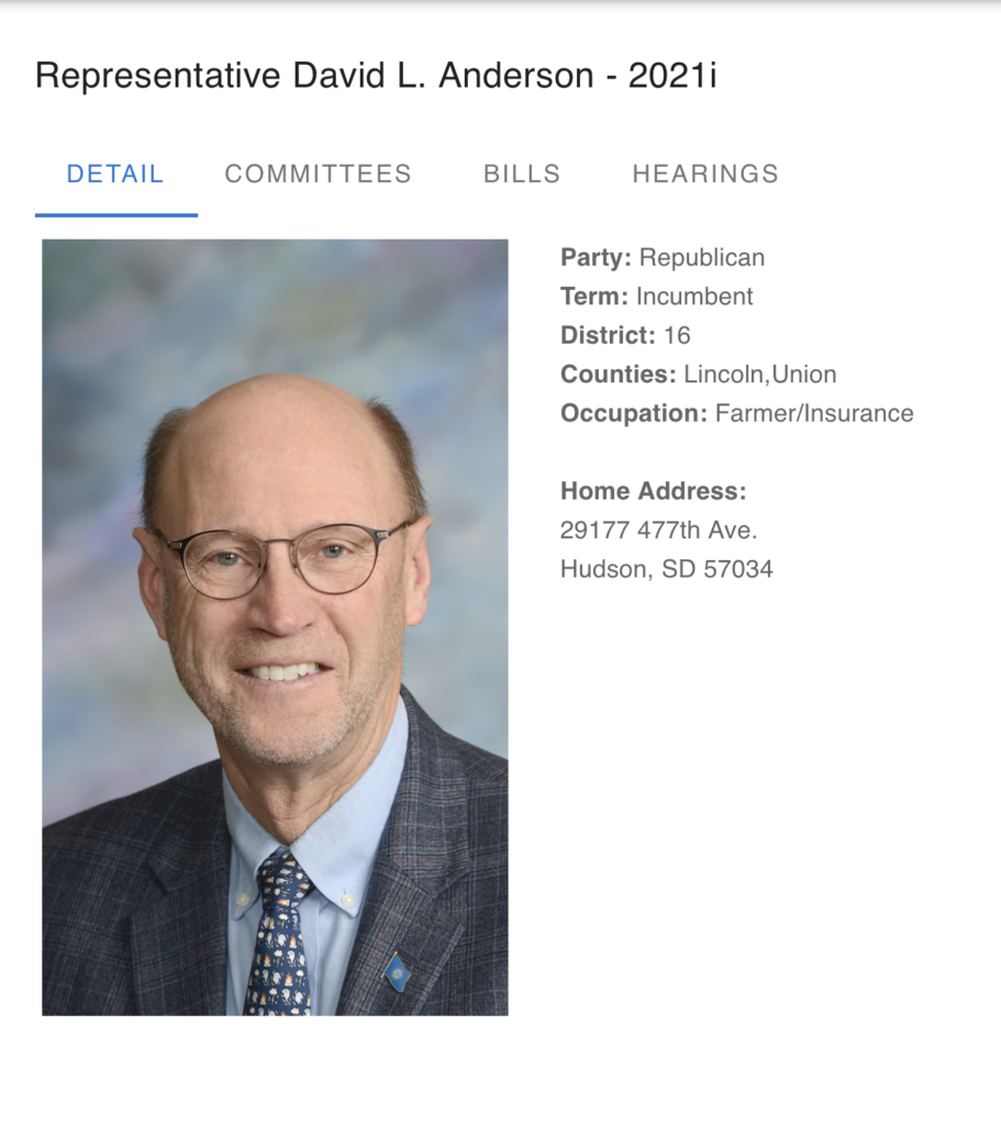 Rep. David Anderson, LRC profile page, screen cap 2022.04.12.