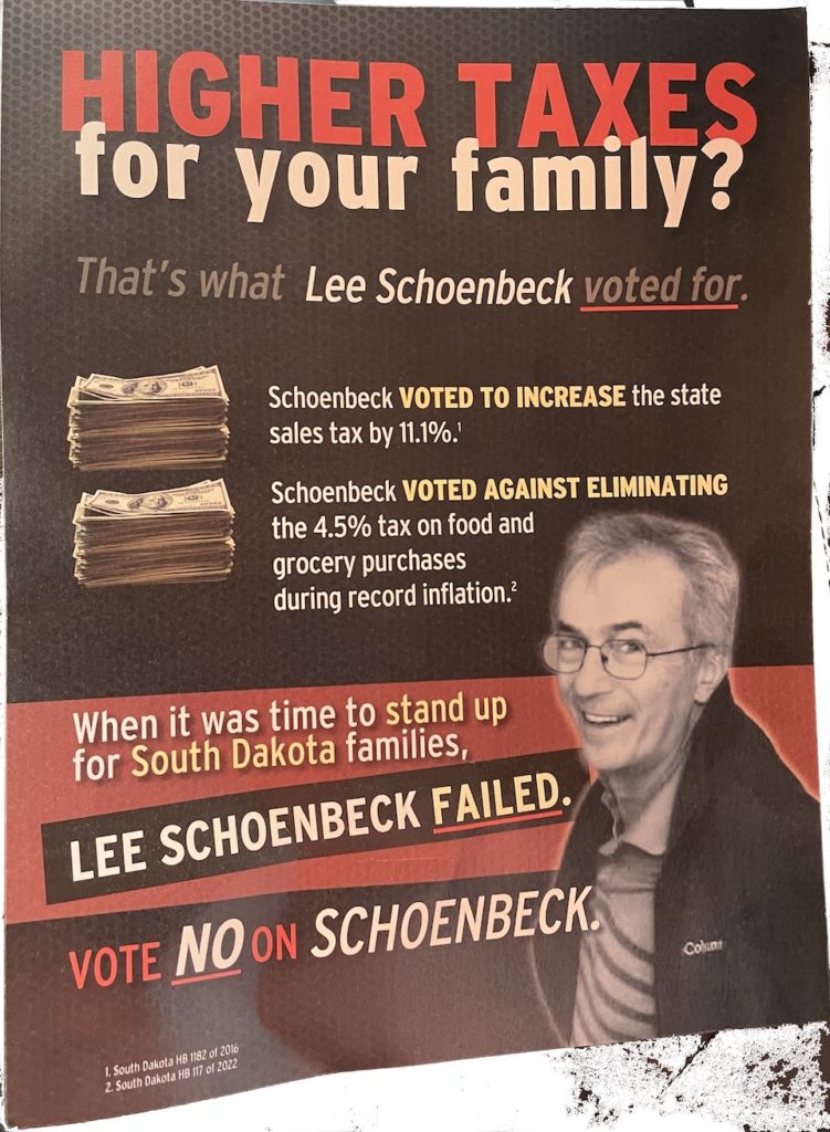 Convention of States Political Fund, attack ad against Sen. Lee Schoenbeck, received by District 5 voter May 2022.
