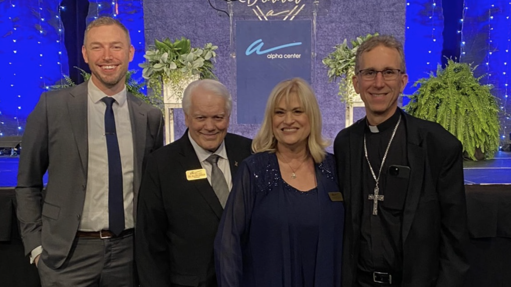 They're coming for you, ladies—Jon Hansen, FB photo with Allen Unruh, Leslee Unruh, and Bishop Donald DeGrood, posted 2022.05.02.