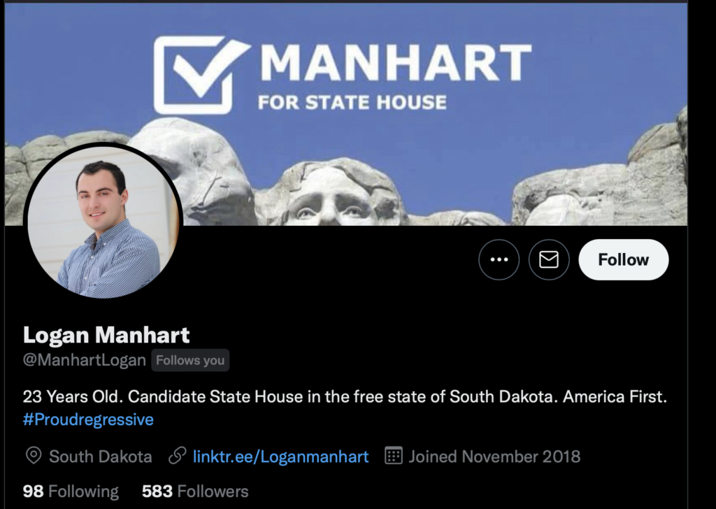 Logan Manhart, Twitter profile, retrieved 2022.05.20.