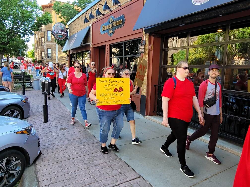 Phillips Avenue abortion rights protest, Sioux Falls, South Dakota, 2022.06.29.