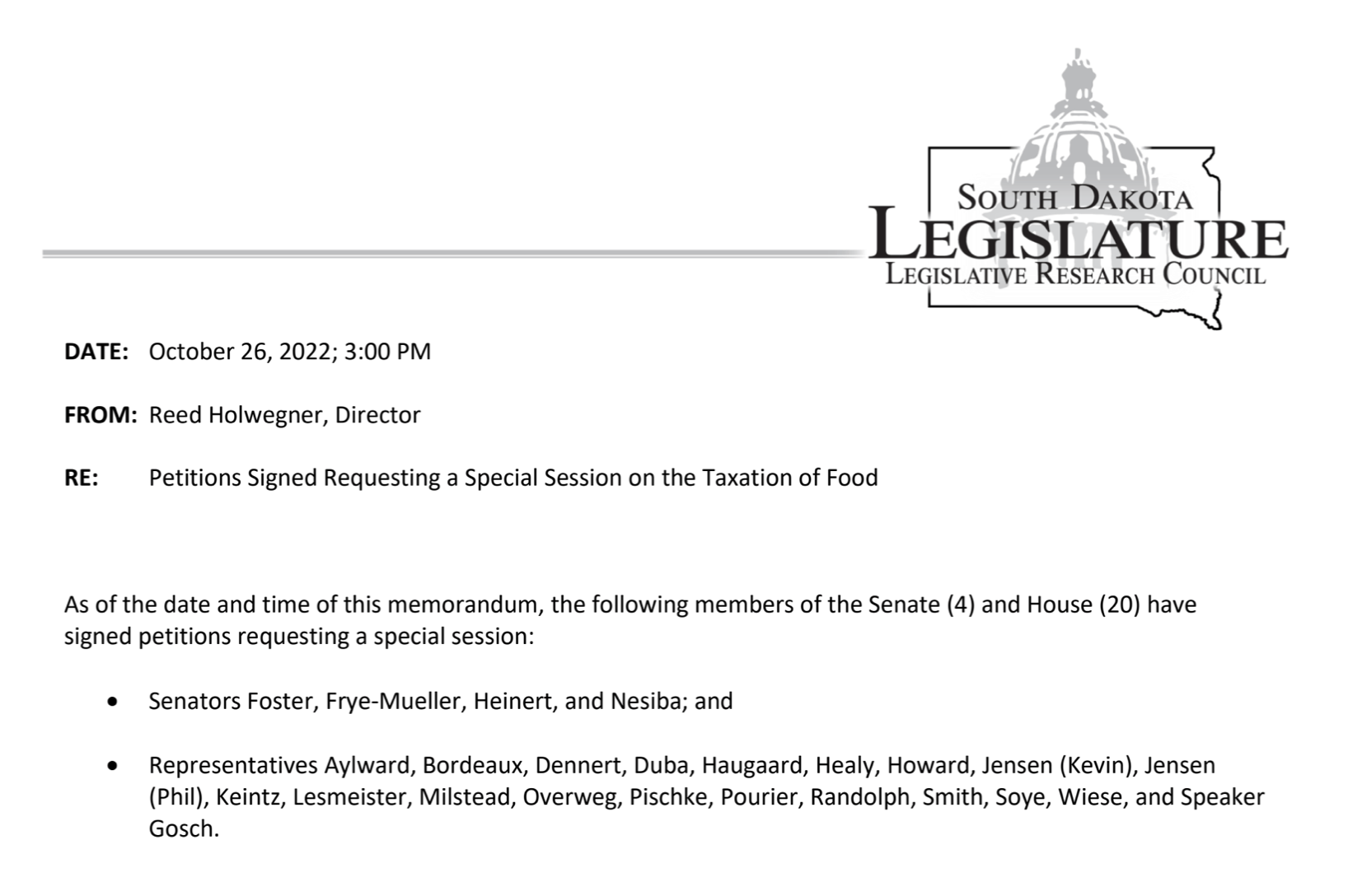 Legislators Insufficiently Enthusiastic About Cutting Food Tax To Call 