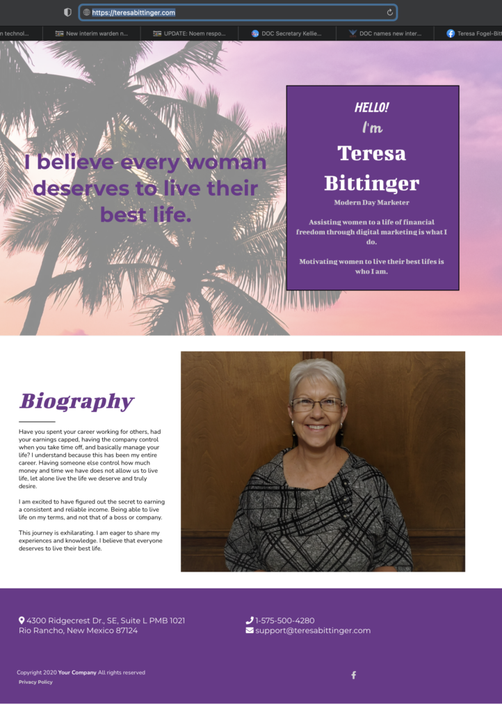 Teresa Bittinger, digital marketing website, retrieved 2023.03.29.