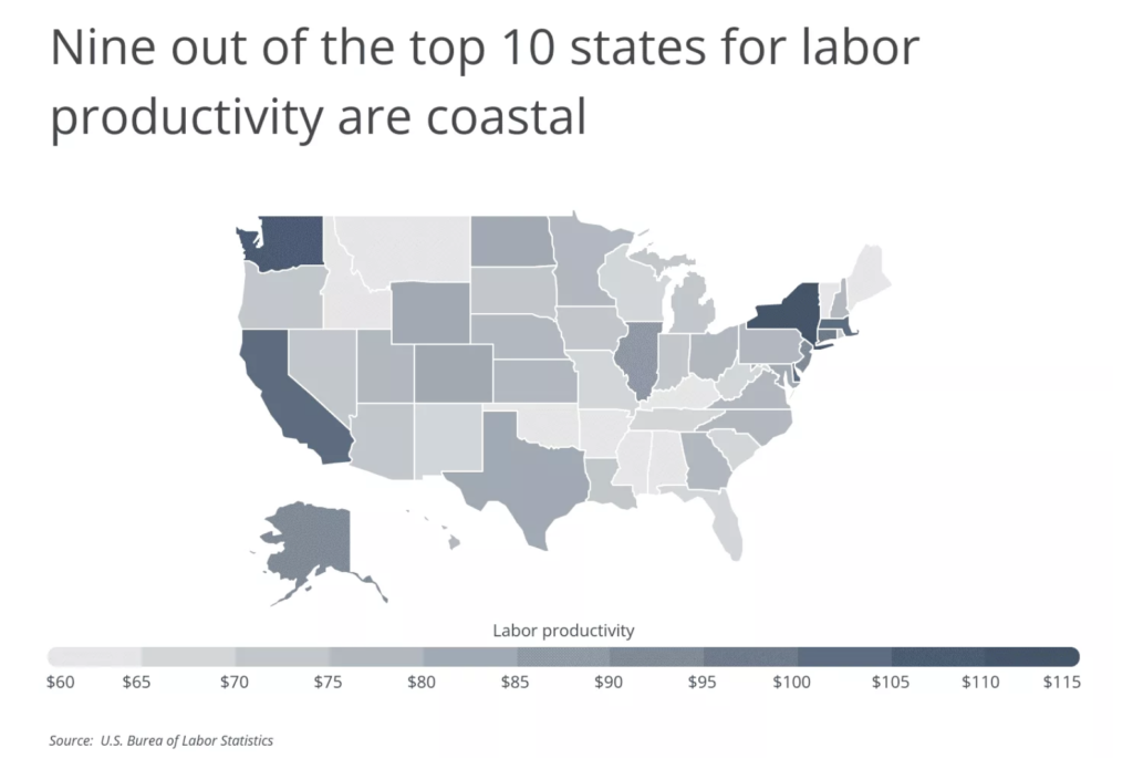 Jon Jones, "U.S. States with the Greatest Labor Productivity," Smartest Dollar, 2022.08.11