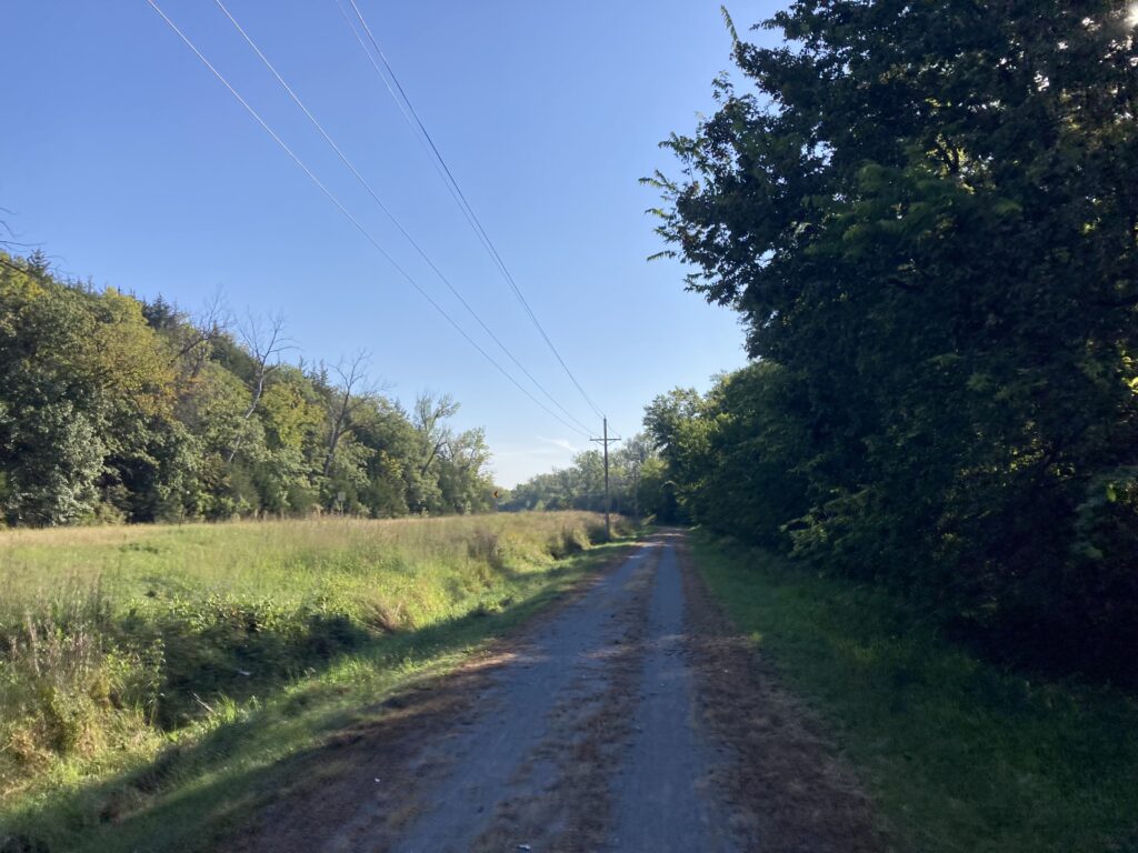 MOPAC Trail north toward Springfield, NE.