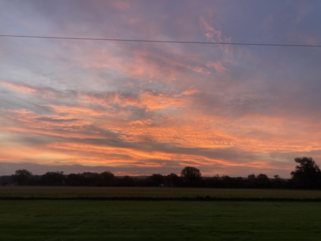 Sunday dawns over the prairie east of Neola.