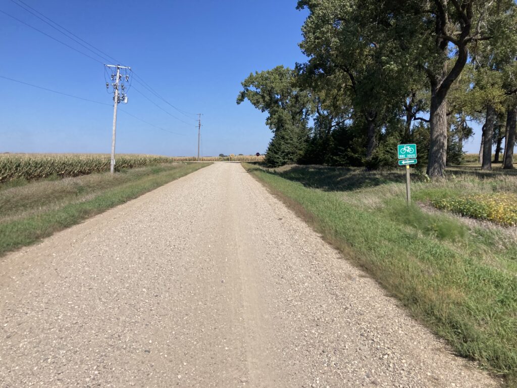 Bicycles welcome here! North to Okoboji!