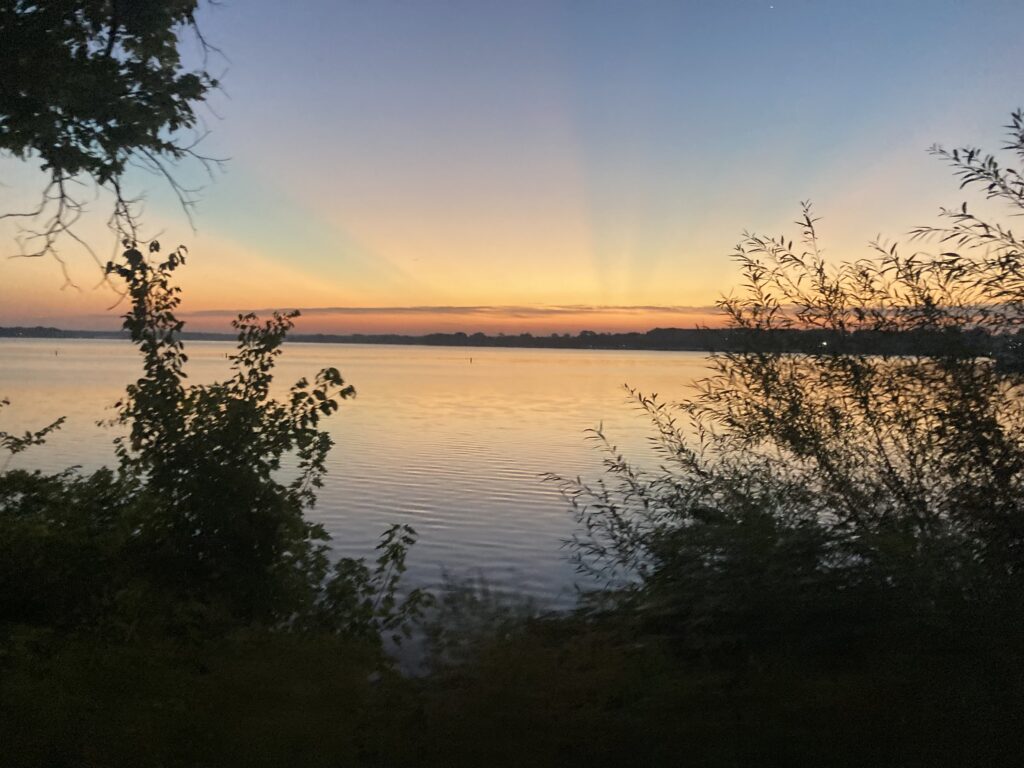 East Okoboji Lake at dawn.