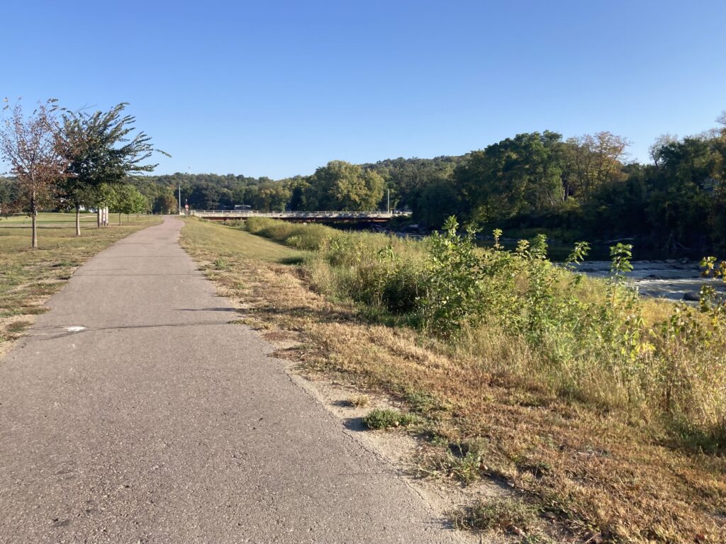 Jackson, Minnesota, has a nice trail along the Des Moines River.