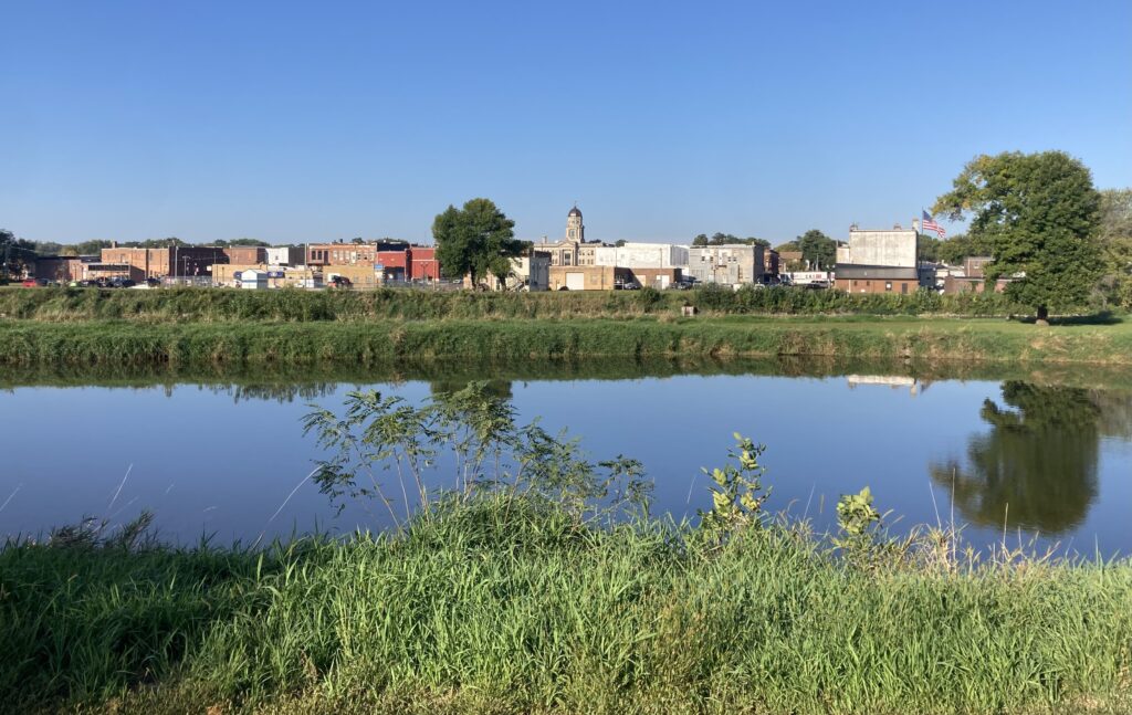 Downtown Jackson, across the Des Moines.