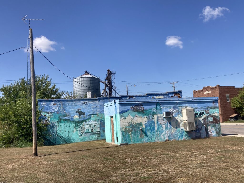 Mural on Main Street, Odin, minnesota.