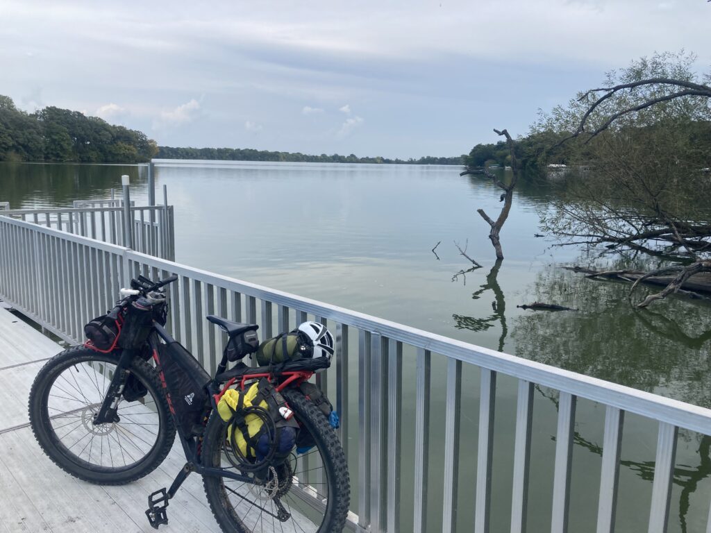 …Lake Crystal is a beautiful spot to end a long bike ride.