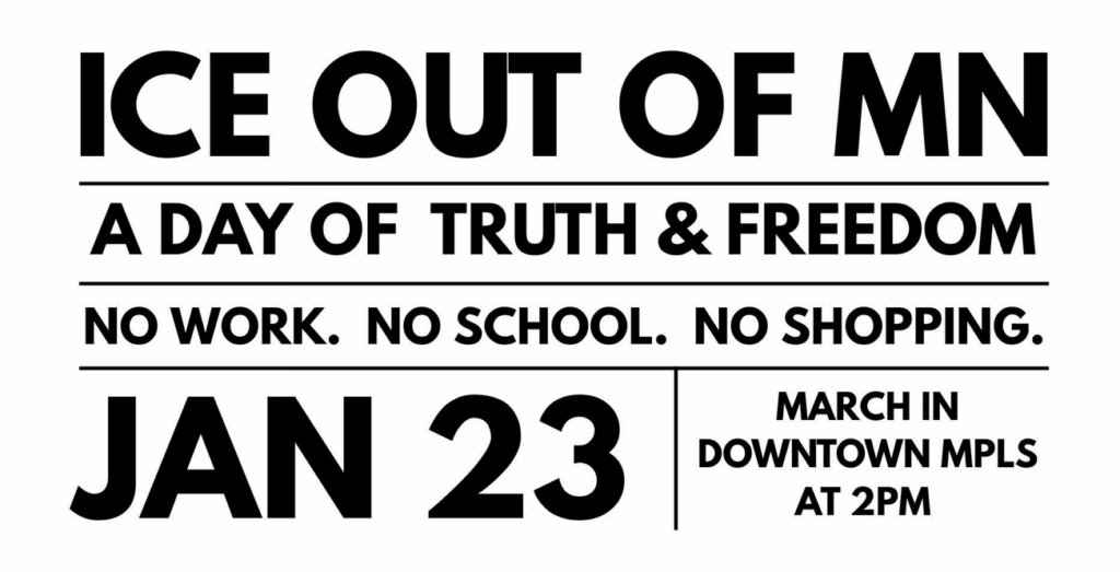 ICE Out of Minnesota: Day of Truth & Freedom, FB rally page, retrieved 2026.01.17.