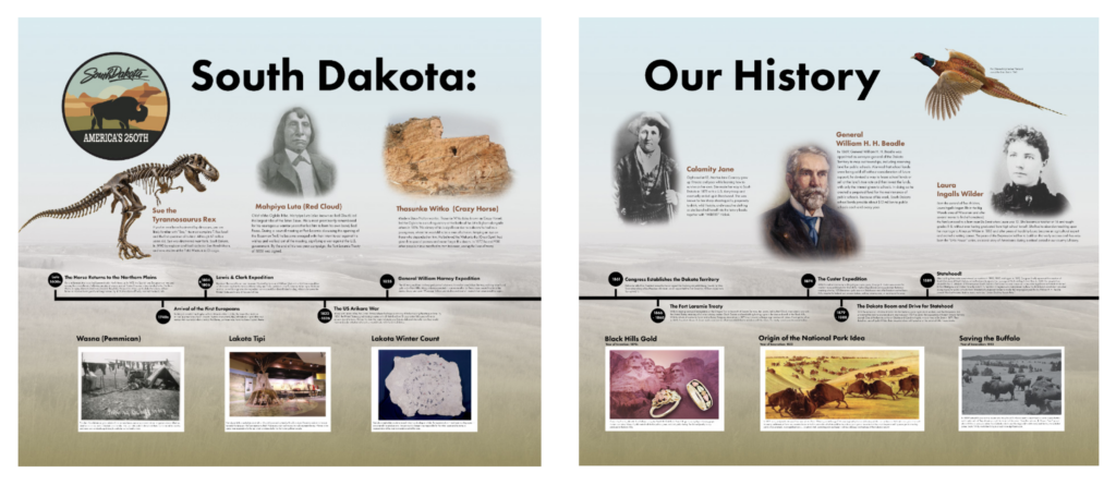 America 250th South Dakota Commission, Great American State Fair banner mockup, retrieved from commission website 2026.06.09.