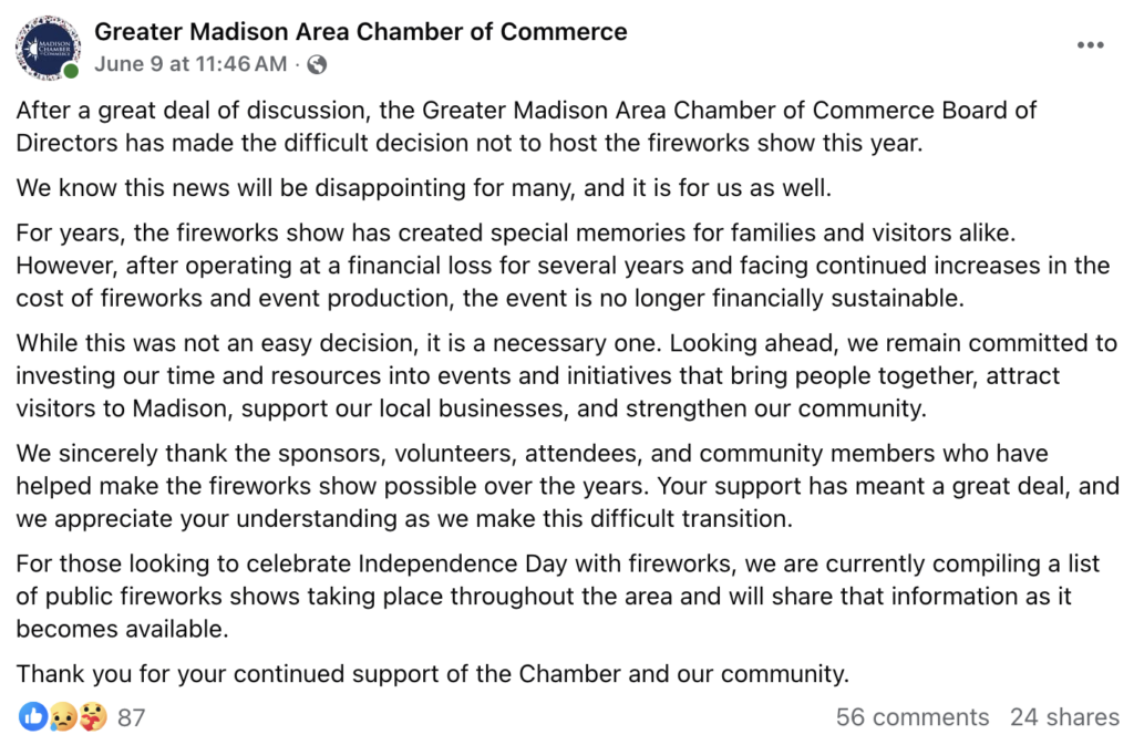 Greater Madison Area Chamber of Commerce, FB, 2026.06.09.