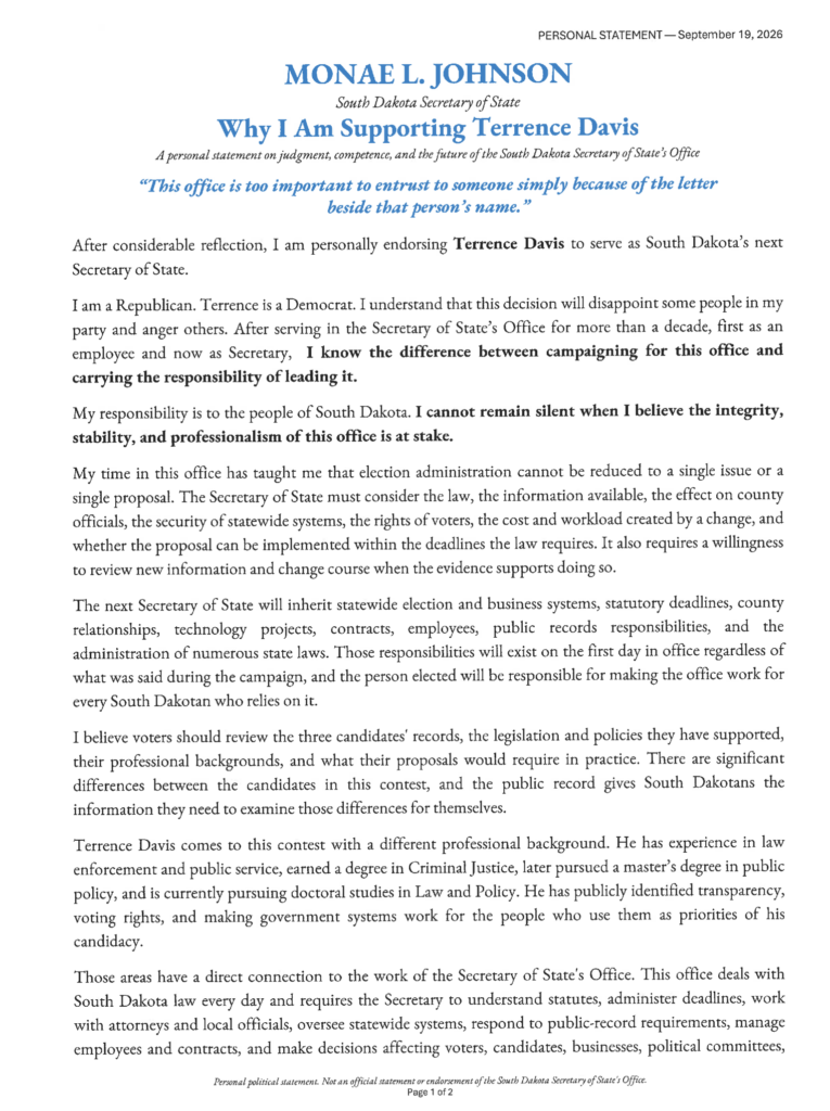 Monae Johnson, personal statement, 2026.09.19, p. 1.